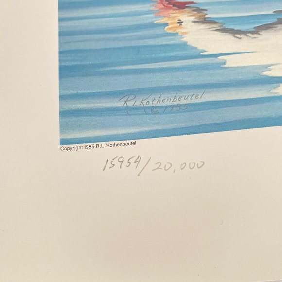 1985 Snow Geese Bob Kothenbeutel Artist Signed Numbered Ltd Edition Wild Images - Picture 2 of 4
